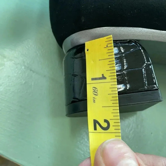 J. Renee Ballanca block heel pumps, patent & suede. Black NWOT women’s size 9 - Picture 9 of 14